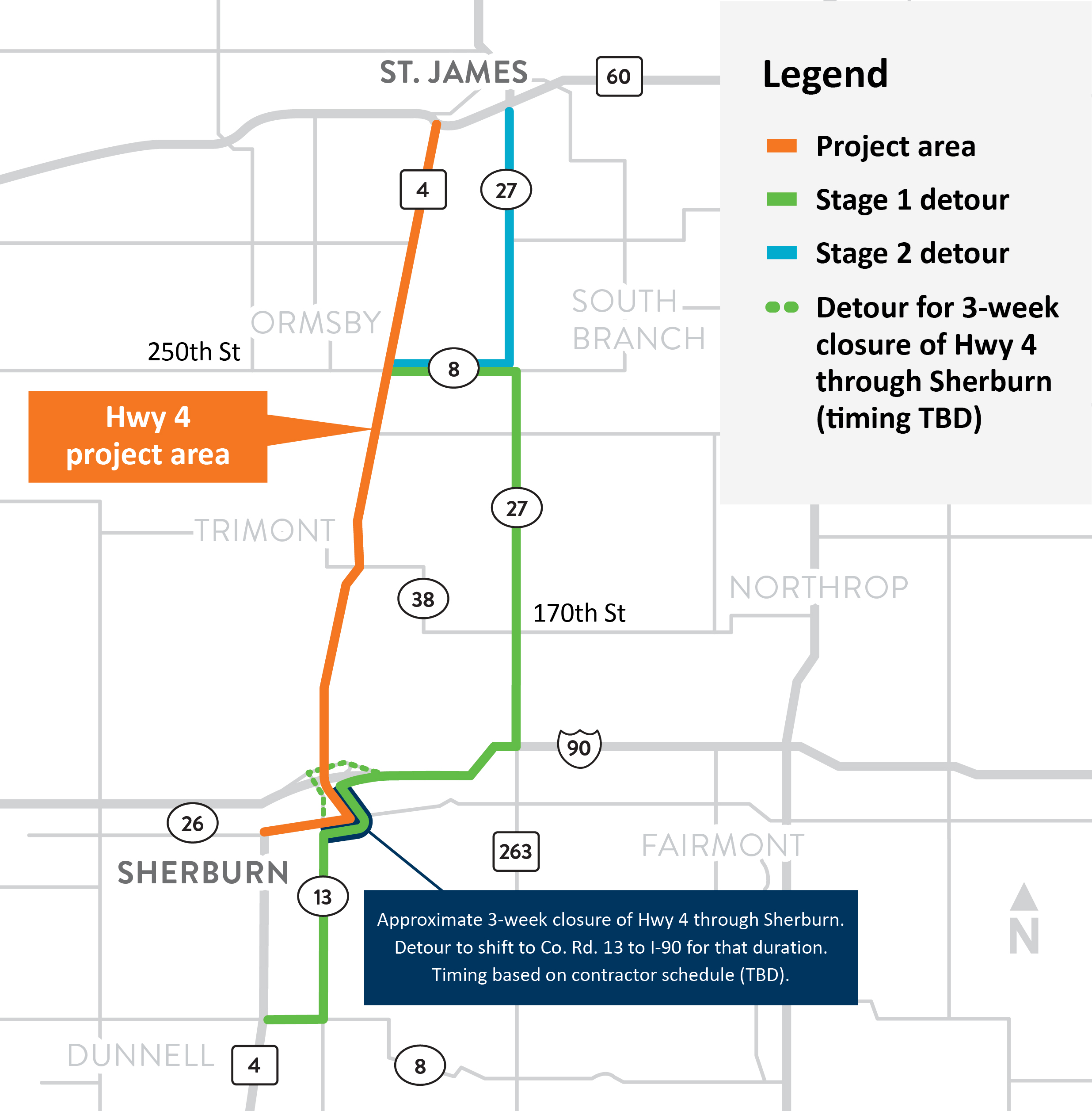 Hwy 4 Project Area Map